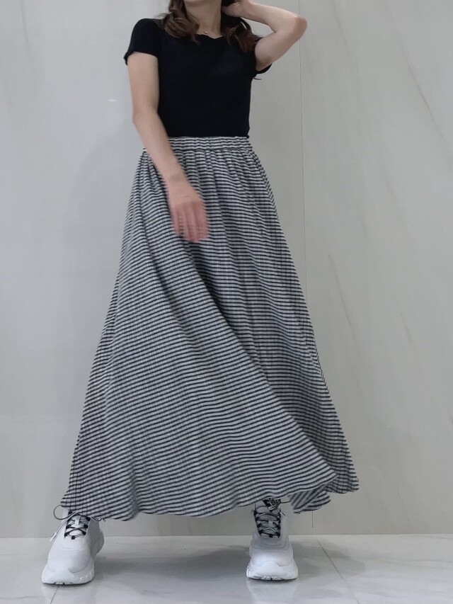 【selva secreta】WAFFLE SKIRT (check-black)