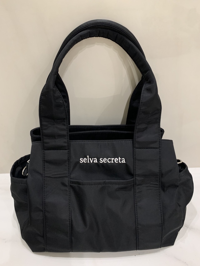 【selva secreta】3-layer TOTE BAG(black×white logo)