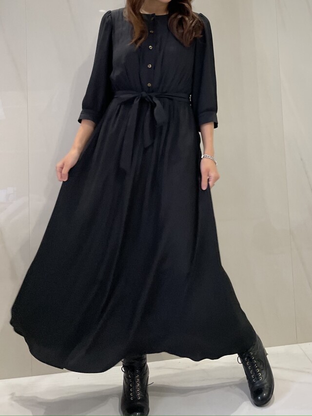 【selva secreta】FRONT BUTTON DRESS(black)