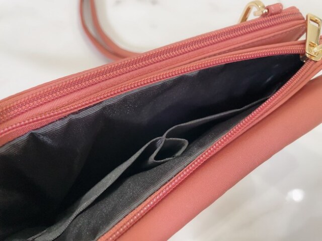 【selva secreta】3-layer Wallet BAG(pink-brown)
