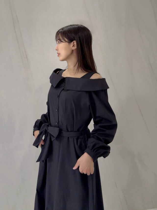 【selva secreta】off shoulder DRESS(black)