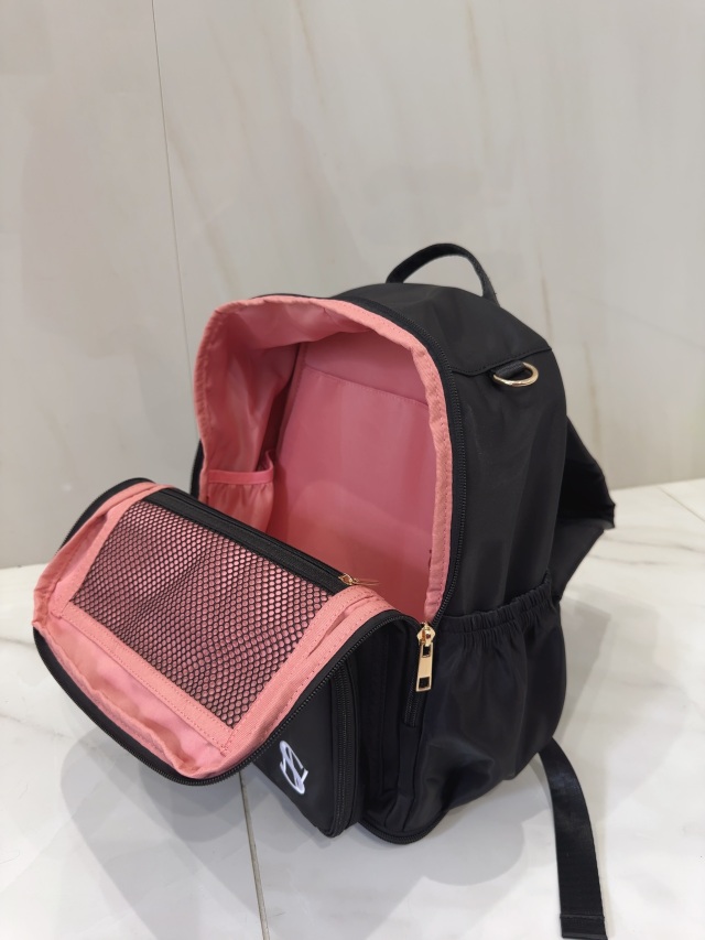 selva secreta❤RUCKSACK❤内側ピンク❤ selva secreta】Extend Monogram logo BACKPACK(black logo