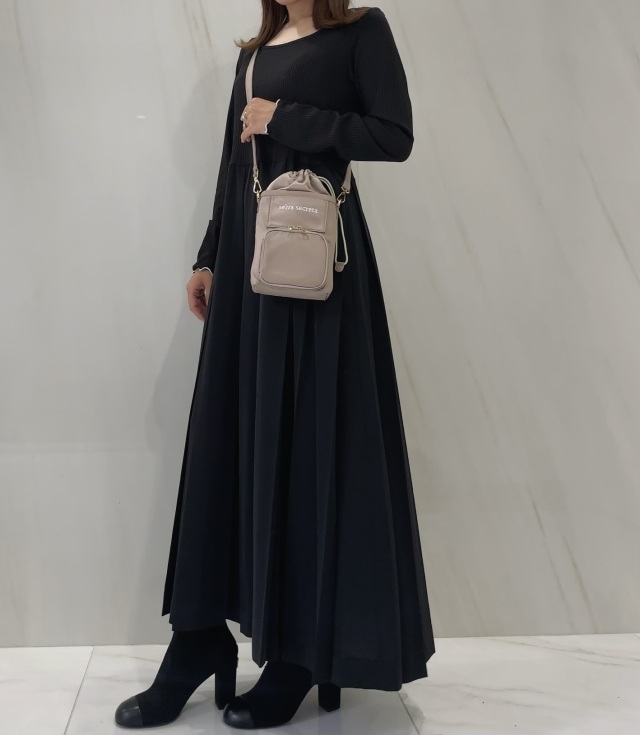 selva secreta】巾着Phone Shoulder BAG(greige)