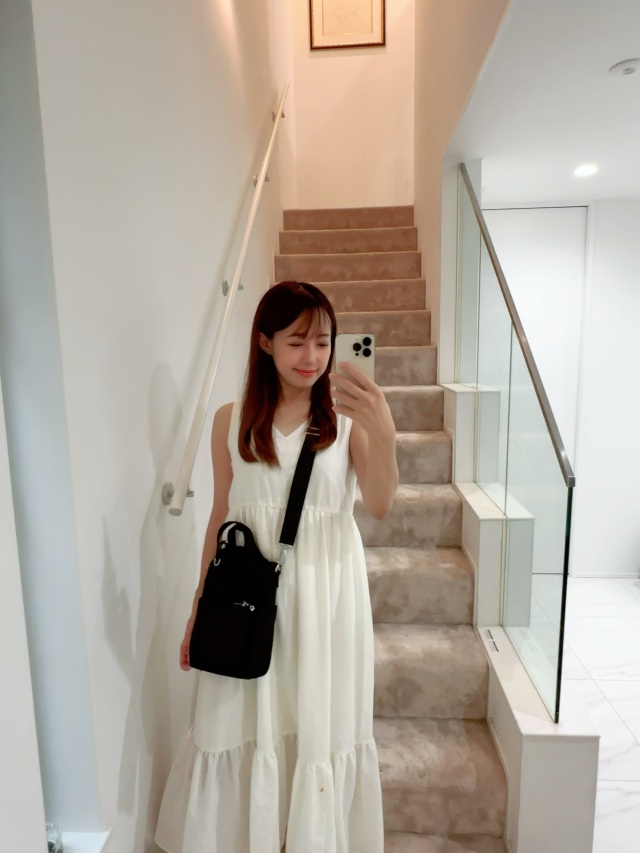selva secreta】BIG巾着Phone Shoulder BAG(black×black-logo)