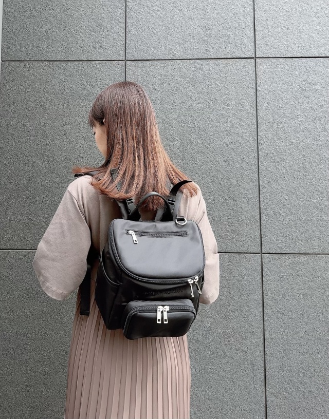【selva secreta】compact BACKPACK A-type(black×black logo)