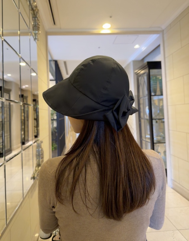 【selva secreta】Sunshade 5way RIBBON HAT(black)