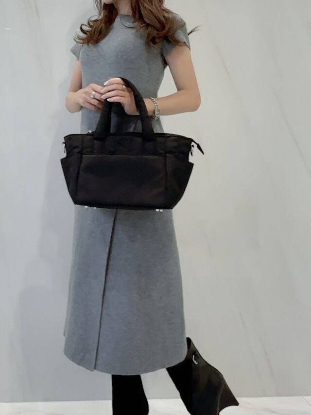 【selva secreta】Cushion TOTE BAG(black×black logo)