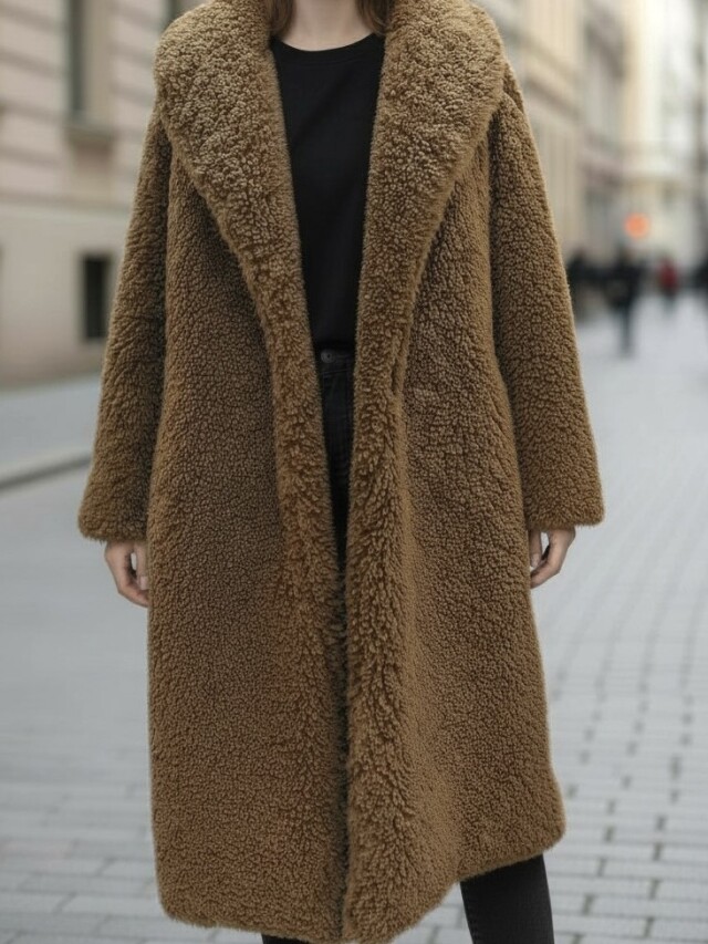 【selva secreta】Sheep BOA LONG COAT(camel)