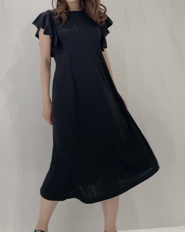 【selva secreta】FRILL Tshirt Dress(black)