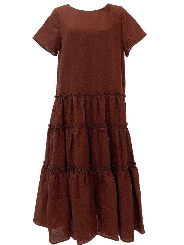 【selva secreta】LINEN DRESS(brown)