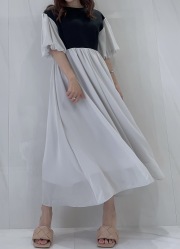 【selva secreta】Balloon sleeves DRESS(black)
