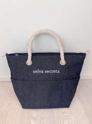 【selva secreta】ROPE LOGO TOTE BAG(denim)