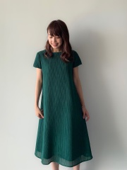 【selva secreta】A line DRESS(short-sleeve-green)