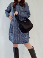 【selva secreta】極軽 Shoulder BAG(black×white logo)