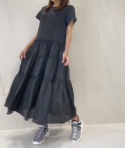 【selva secreta】LINEN DRESS(black)