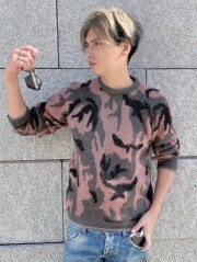【selva secreta】MEN'S CAMOUFLAGE KNIT