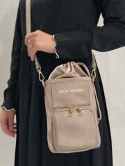 【selva secreta】巾着Phone Shoulder BAG(greige)