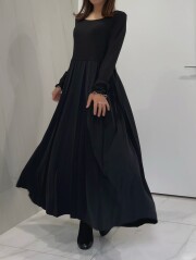 【selva secreta】Rib mellow Dress(black)