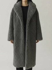 【selva secreta】Sheep BOA LONG COAT(Ash Gray)
