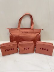 【selva secreta】MOM TOTE BAG(pink-brown)