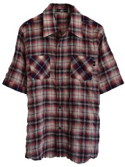 【ANTIMINSS】 CHECK SHORT SLEEVED SHIRT (red)