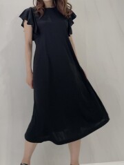 【selva secreta】FRILL Tshirt Dress(black)