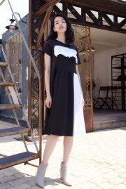 【selva secreta】POINTE DENIM DRESS (black)