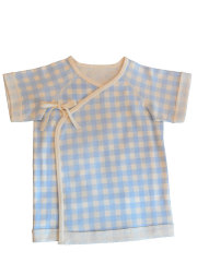 【selva secreta baby】オーガニックコットン生地ギンガムチェック肌着(blue)