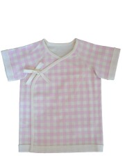 【selva secreta baby】オーガニックコットン生地ギンガムチェック肌着(pink)