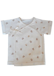 【selva secreta baby】オーガニックコットン生地くまびーぬ総柄肌着