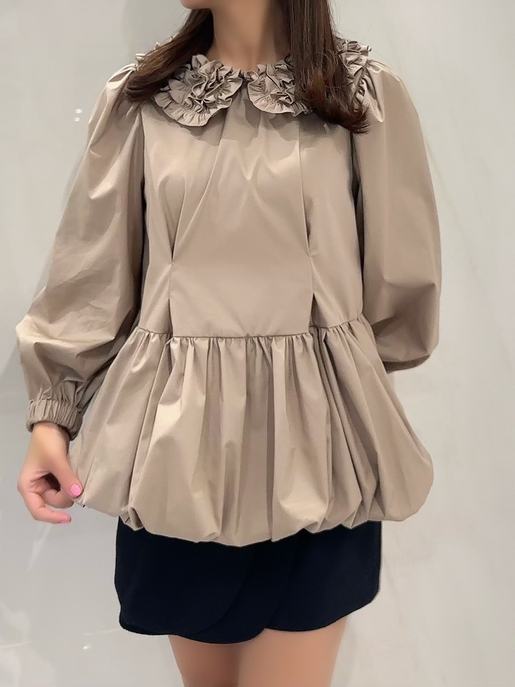 【selva secreta】Whip Collar Shirt(moca)