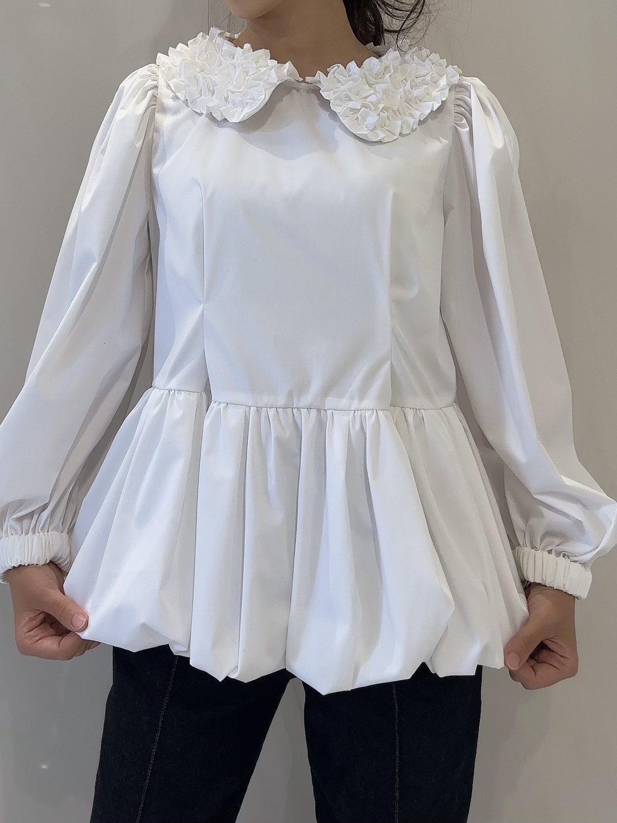 【selva secreta】Whip Collar Shirt(white)