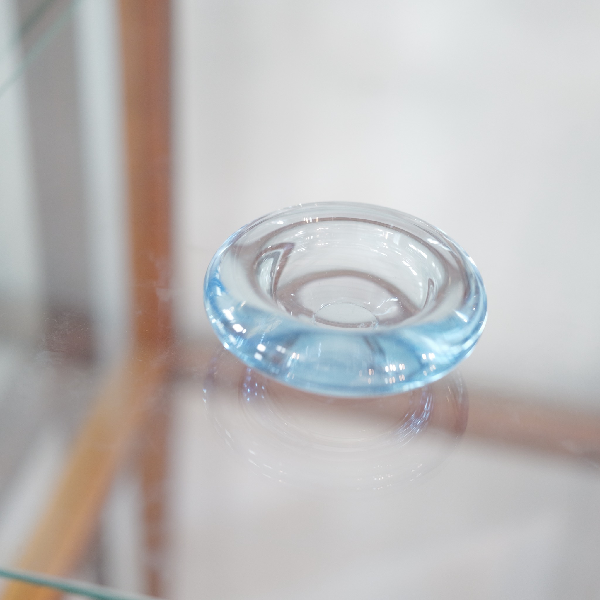 ホルムガード Akva ヴィンテージ ガラス アッシュトレイ ペアルトケン デンマーク アクアブルー 小物入れ