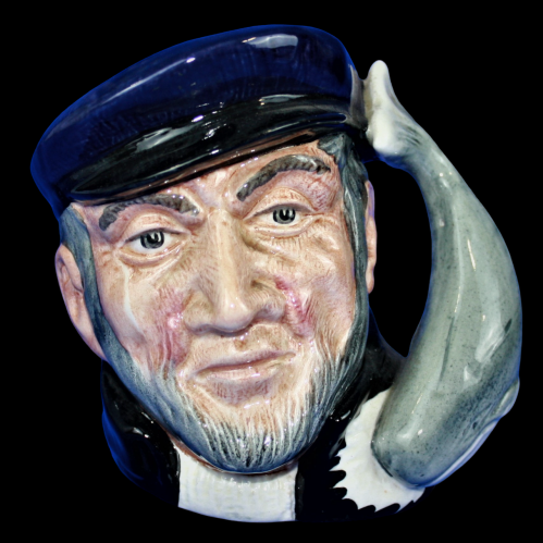 ヴィンテージ ロイヤルドルトンの「old salt」。髭の水夫と人形のジャグ ヴィンテージ ロイヤルドルトンの「old salt」。髭の水夫と人形