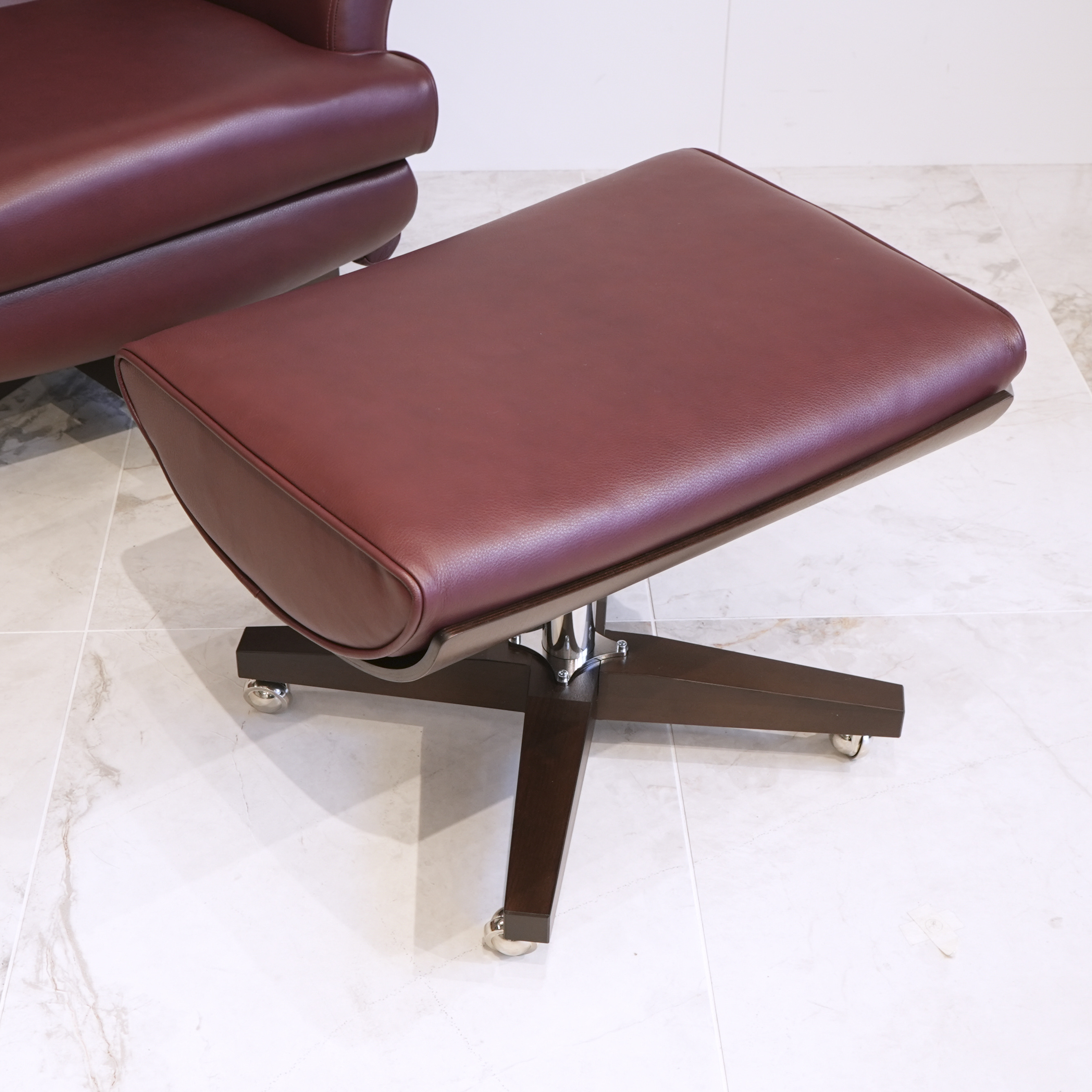 イギリス NEW ハードウッド/レザー G-PLAN vintage62 スツール EC-01704