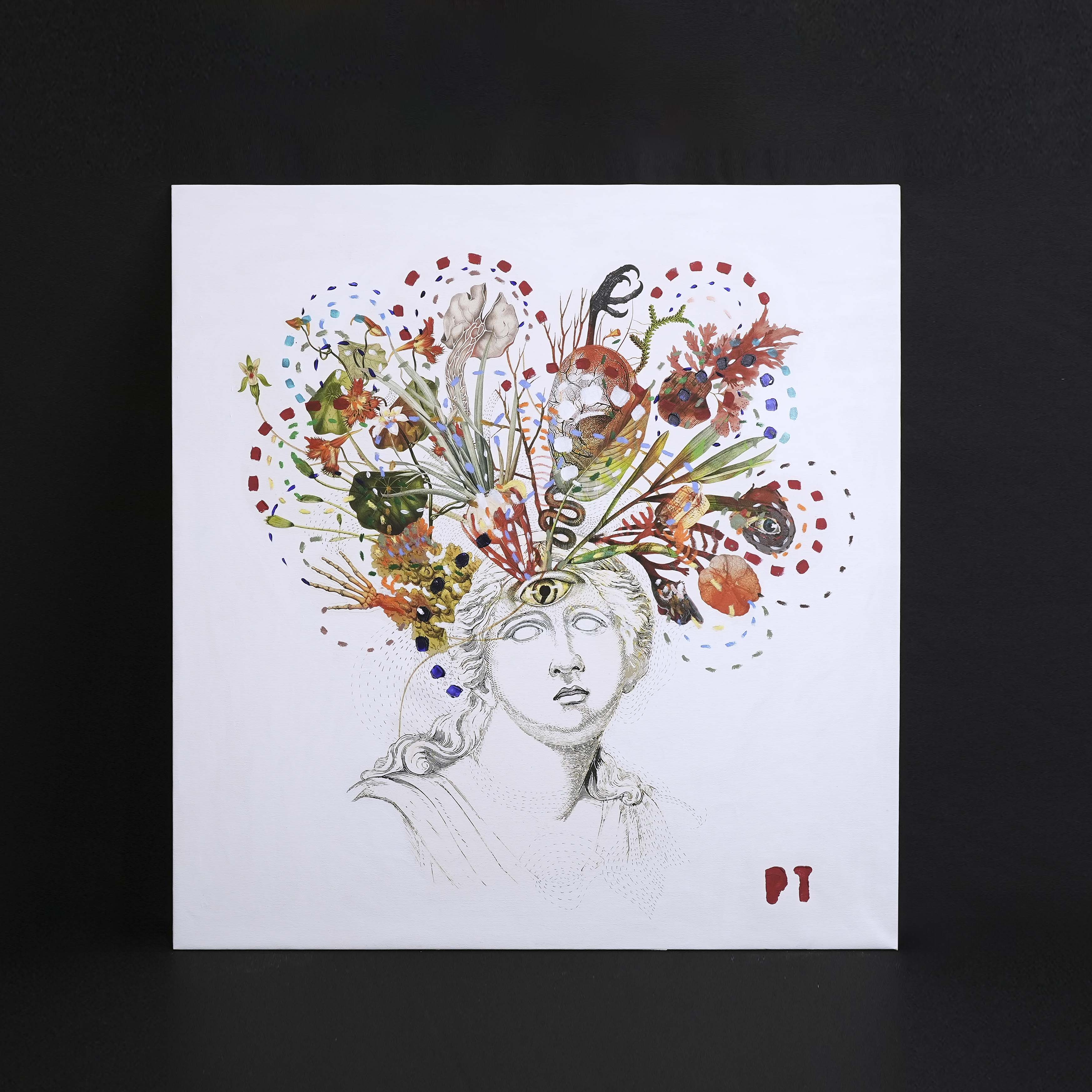 イタリア 2023年 キャンバス Paola Tassetti - 「FANEROGAMNICA TASSONOMICA」 EC-07596