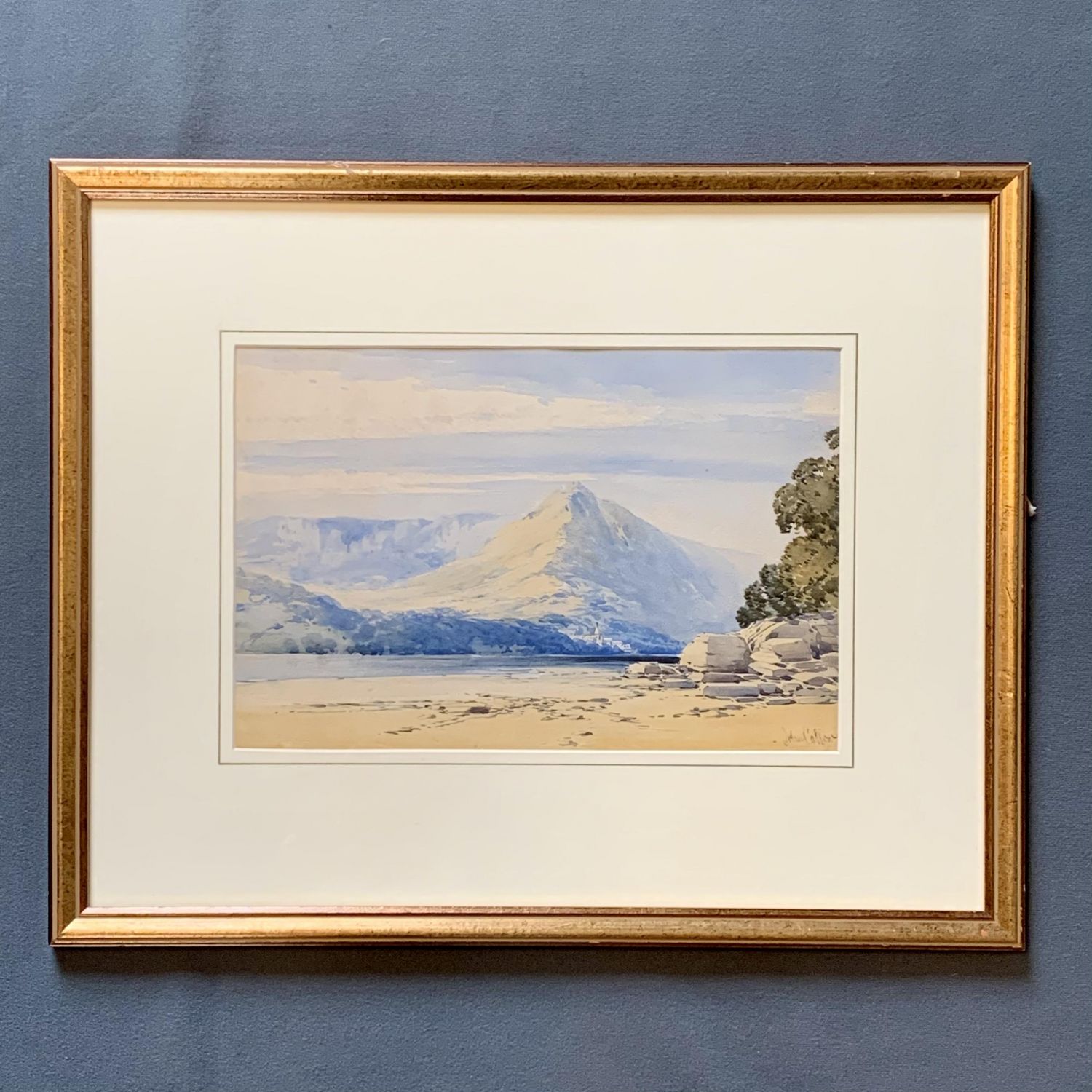 イギリス 1822年代 ペーパー   水彩画 風景画 ウォールアート EC-14637