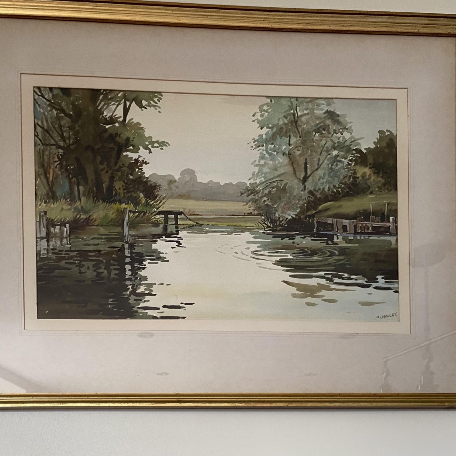 イギリス 1901年代 ペーパー   水彩画 風景画 ウォールアート EC-14643