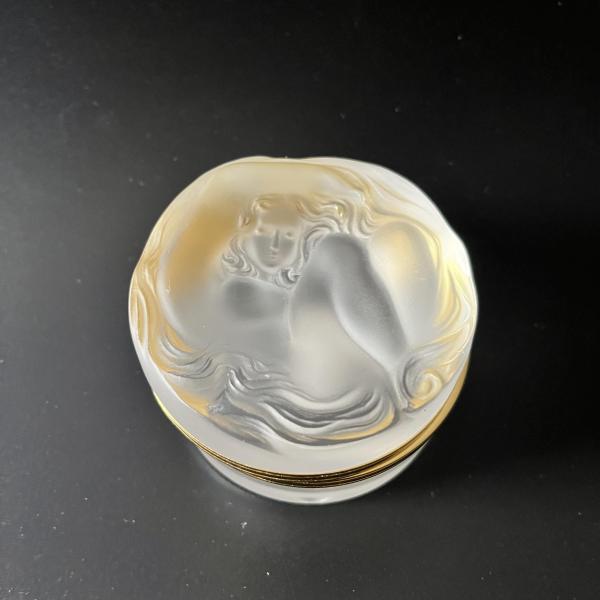 ラリック　パウダーボックス フランス 1970年代 ガラス Rene Lalique ルネ ラリック パウダー
