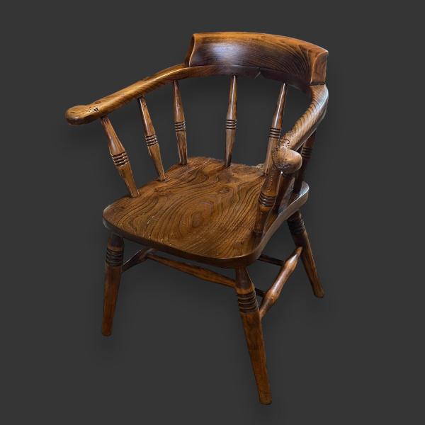 イギリス 1940年代 オーク エルム   キャプテンチェア EC-17548