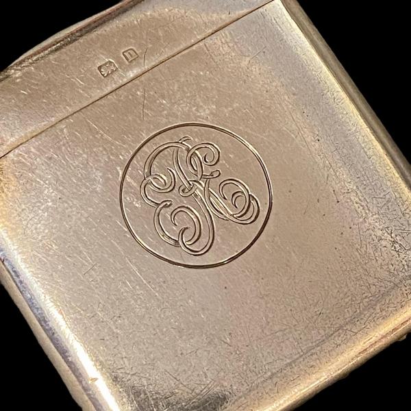 1912年 英国 アンティーク ホールマーク シルバー ヴェスタケース C