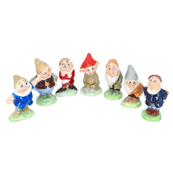 イギリス 20世紀 セラミック 白雪姫と七人の小人の置物