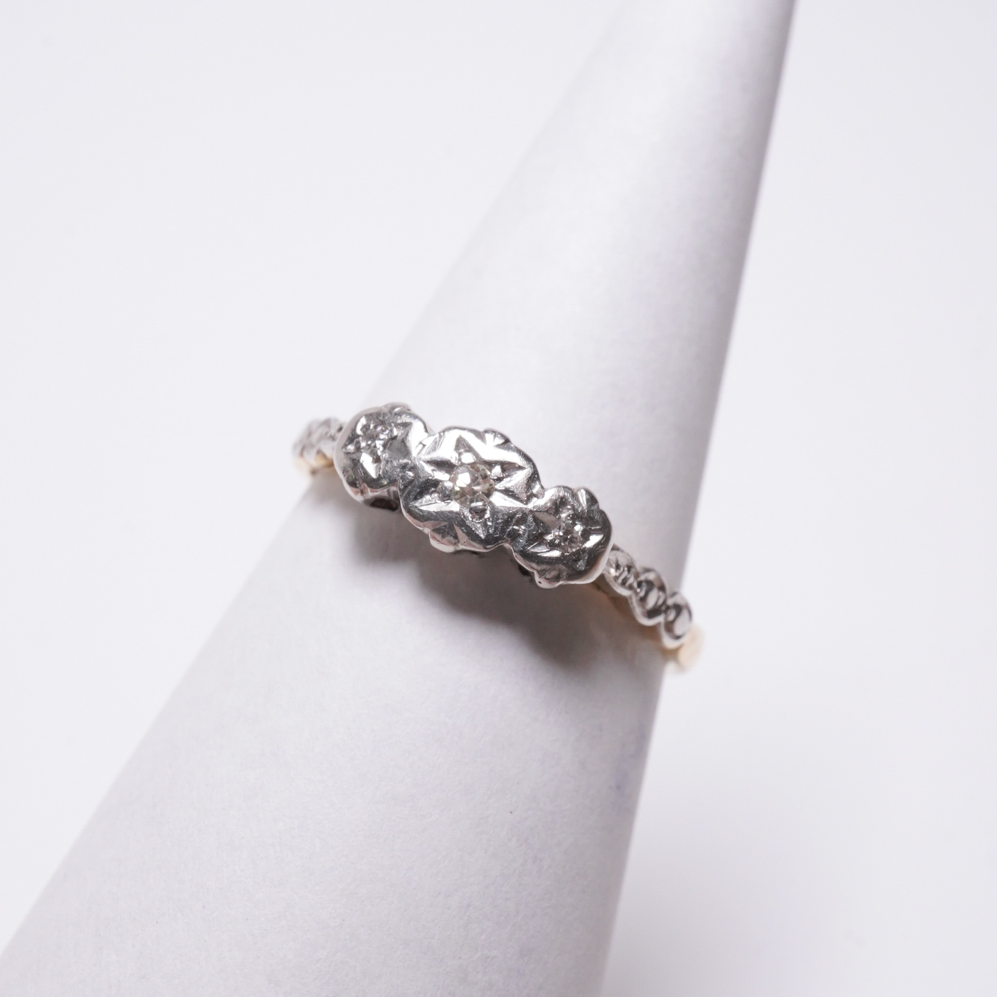 イギリス 1920年代 9ctゴールド ダイヤモンド リング EC-F605107095