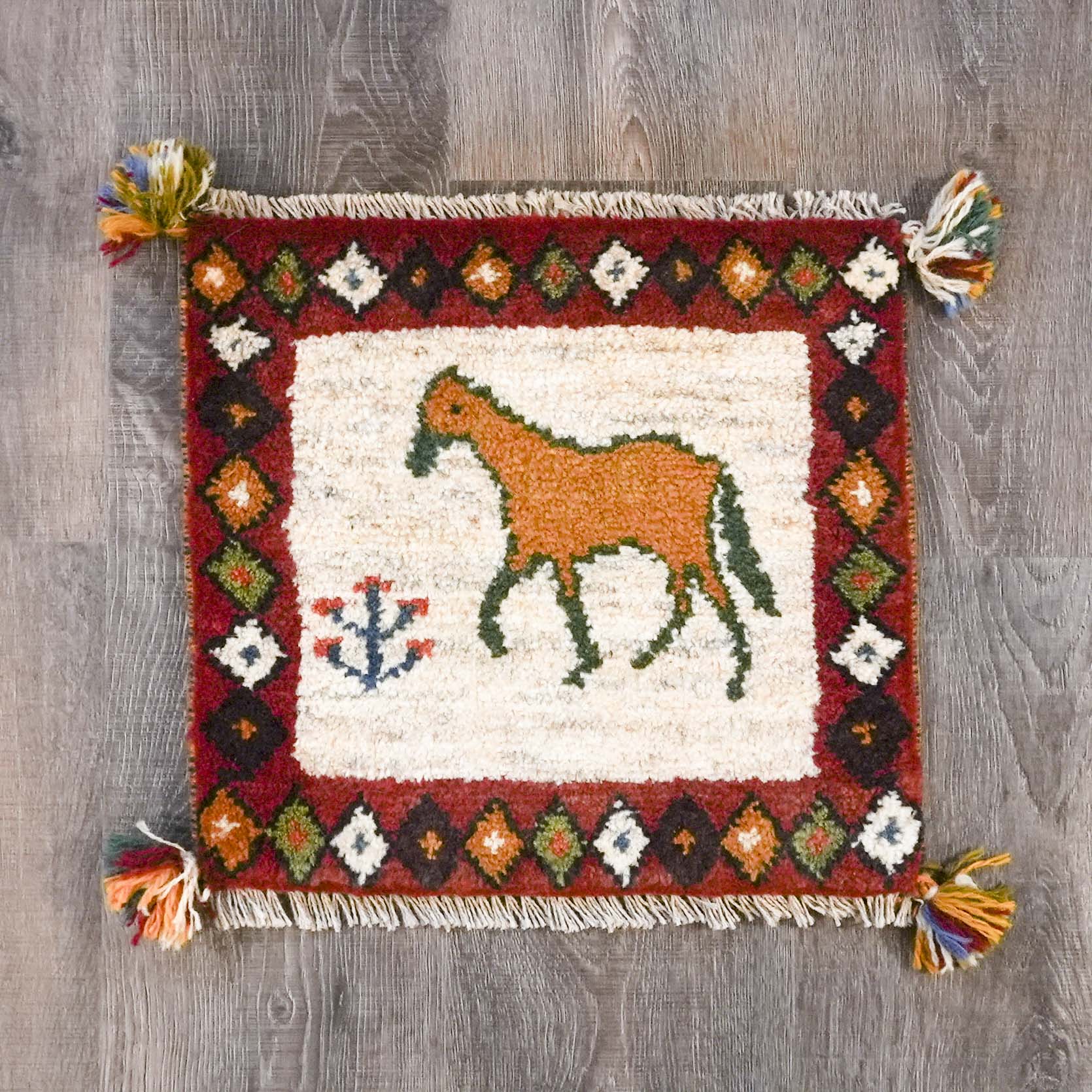 ギャッベ ヴィンテージ ウール イラン 新品 ウール オリジナルミニギャッベ