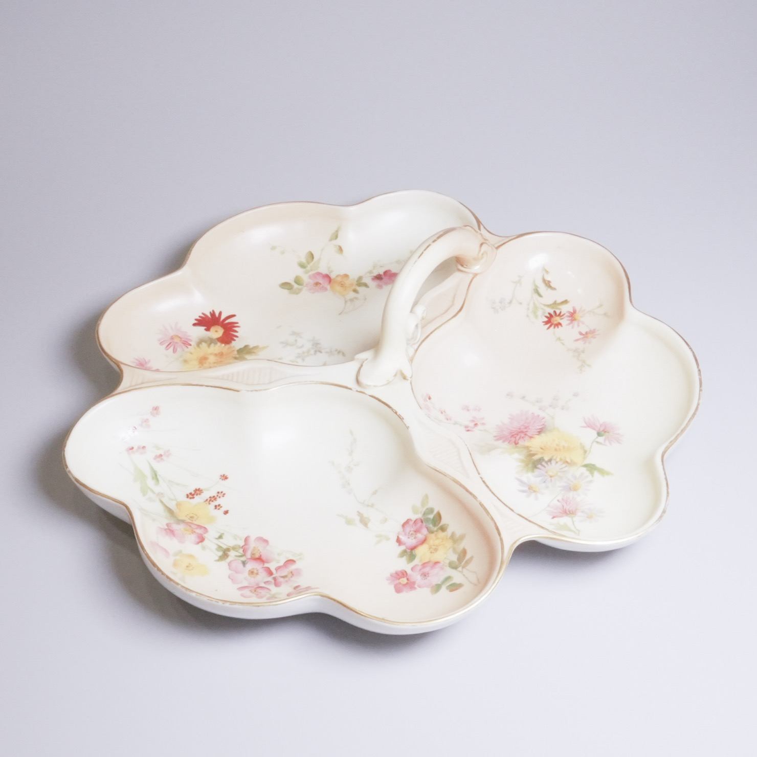 イギリス 1900年代 磁器 Royal Worcester ロイヤルウースター 菓子皿 ECJPTD0073