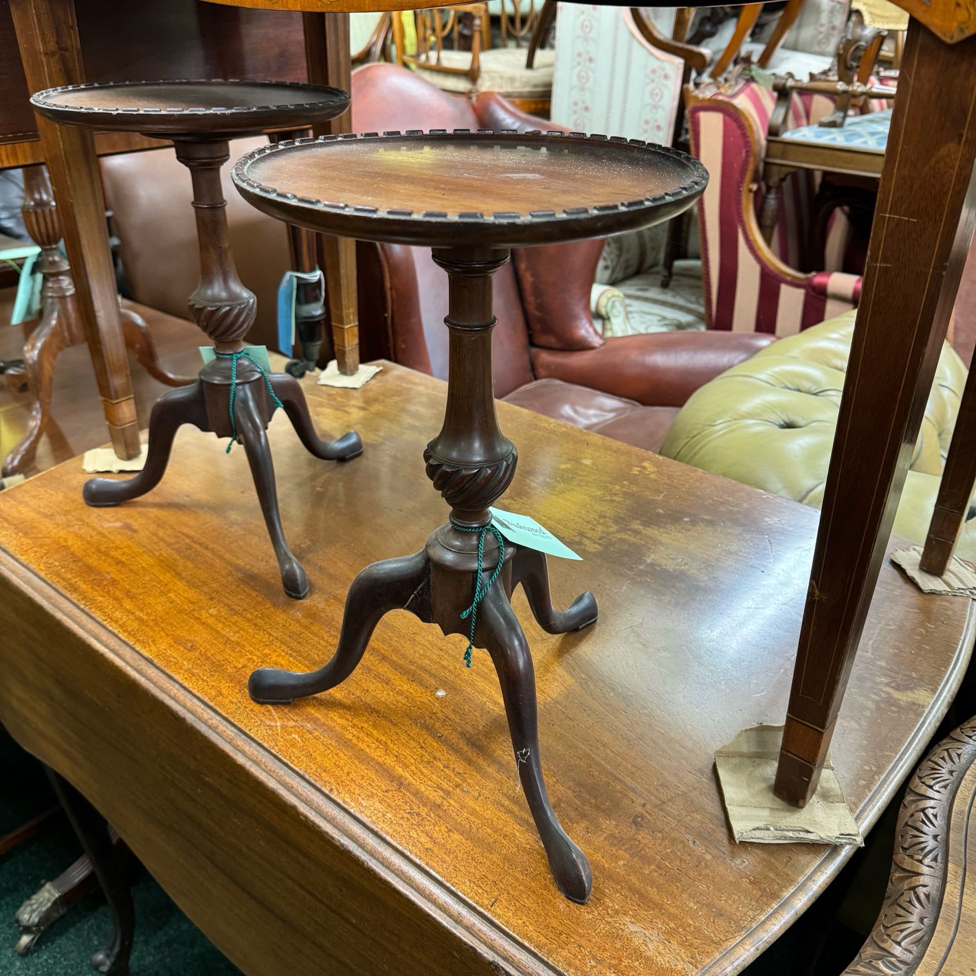 イギリス 1910年代 マホガニー ワインテーブル ECUKBW0005