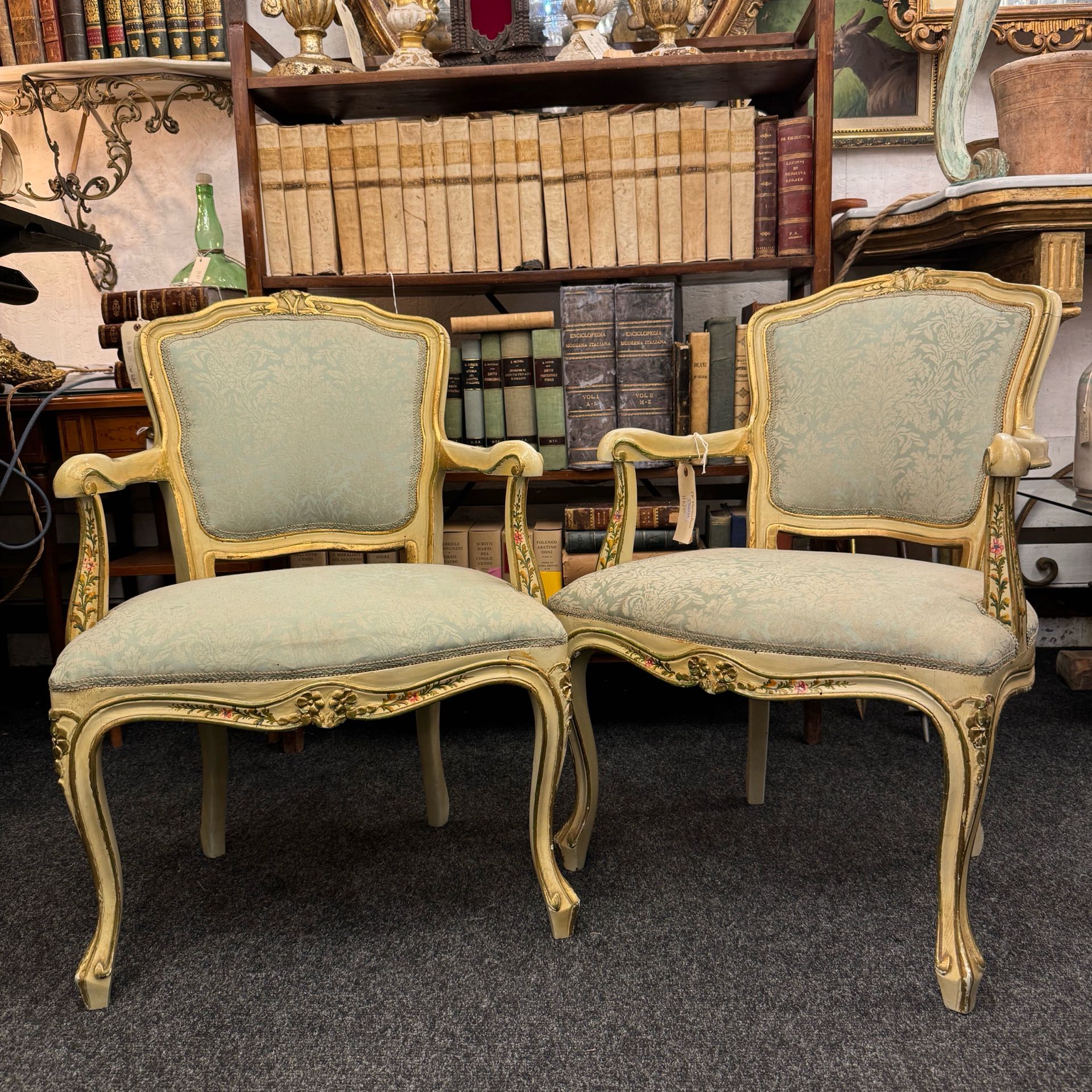 イタリア 1910年代 ウッド ファブリック チェア ペア