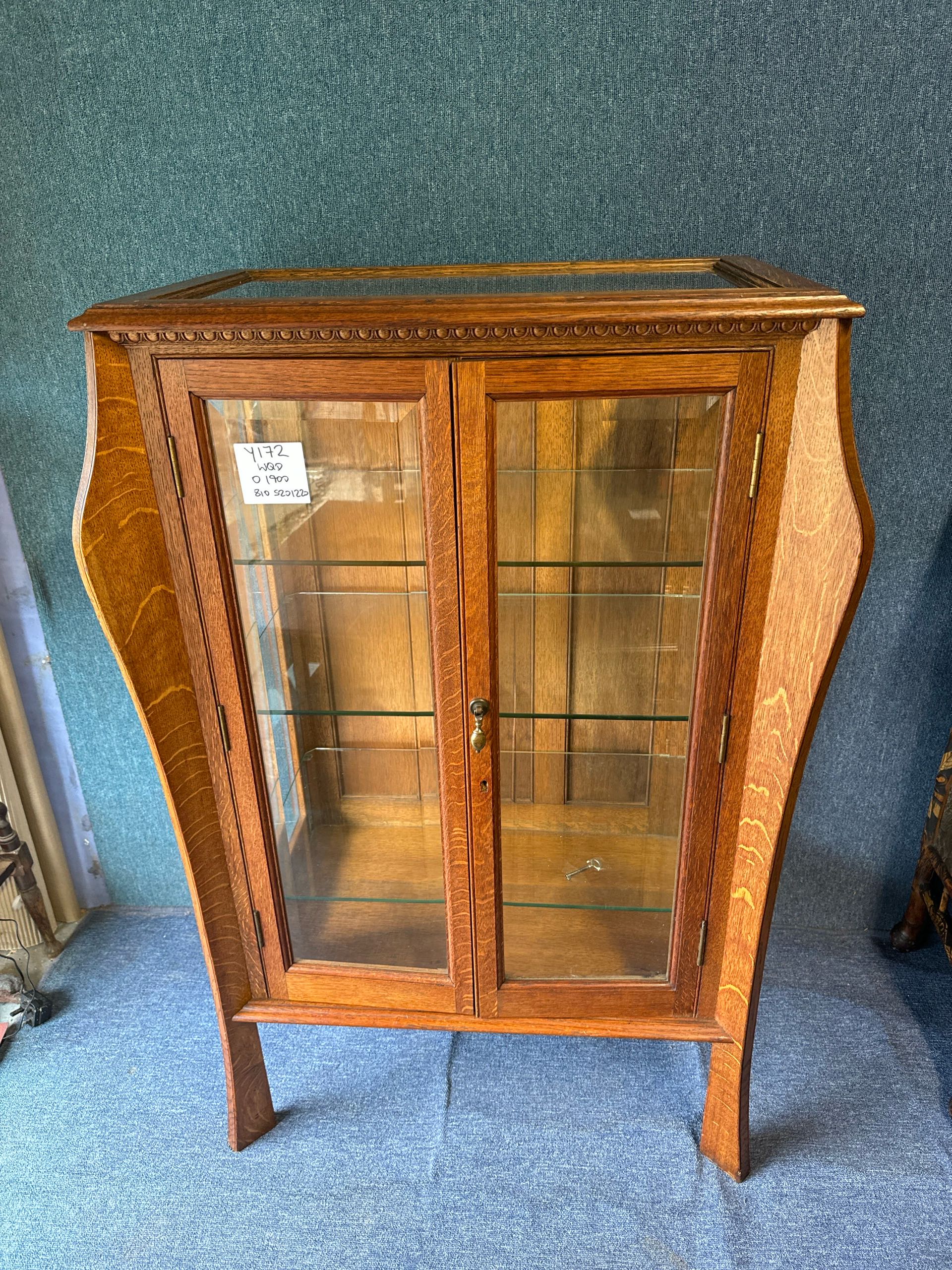 イギリス 1900年代 オーク ショップディスプレイキャビネット ECUKSA0038