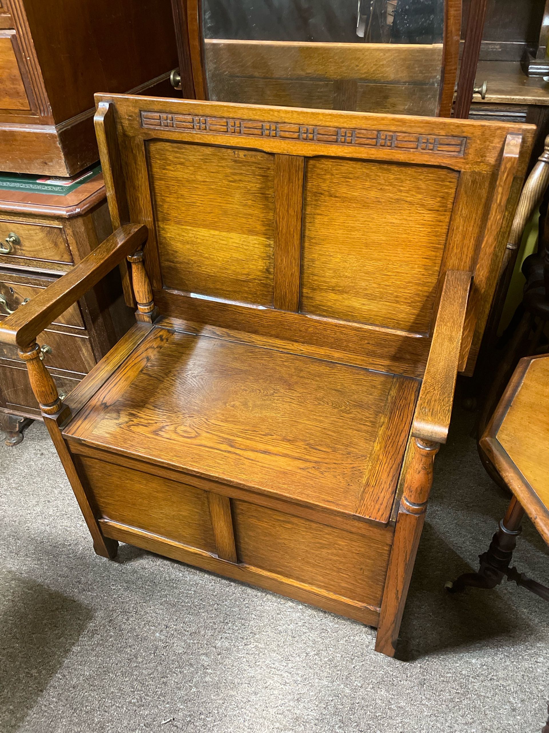 イギリス 1930年代 オーク ベンチ ECUKSA0200