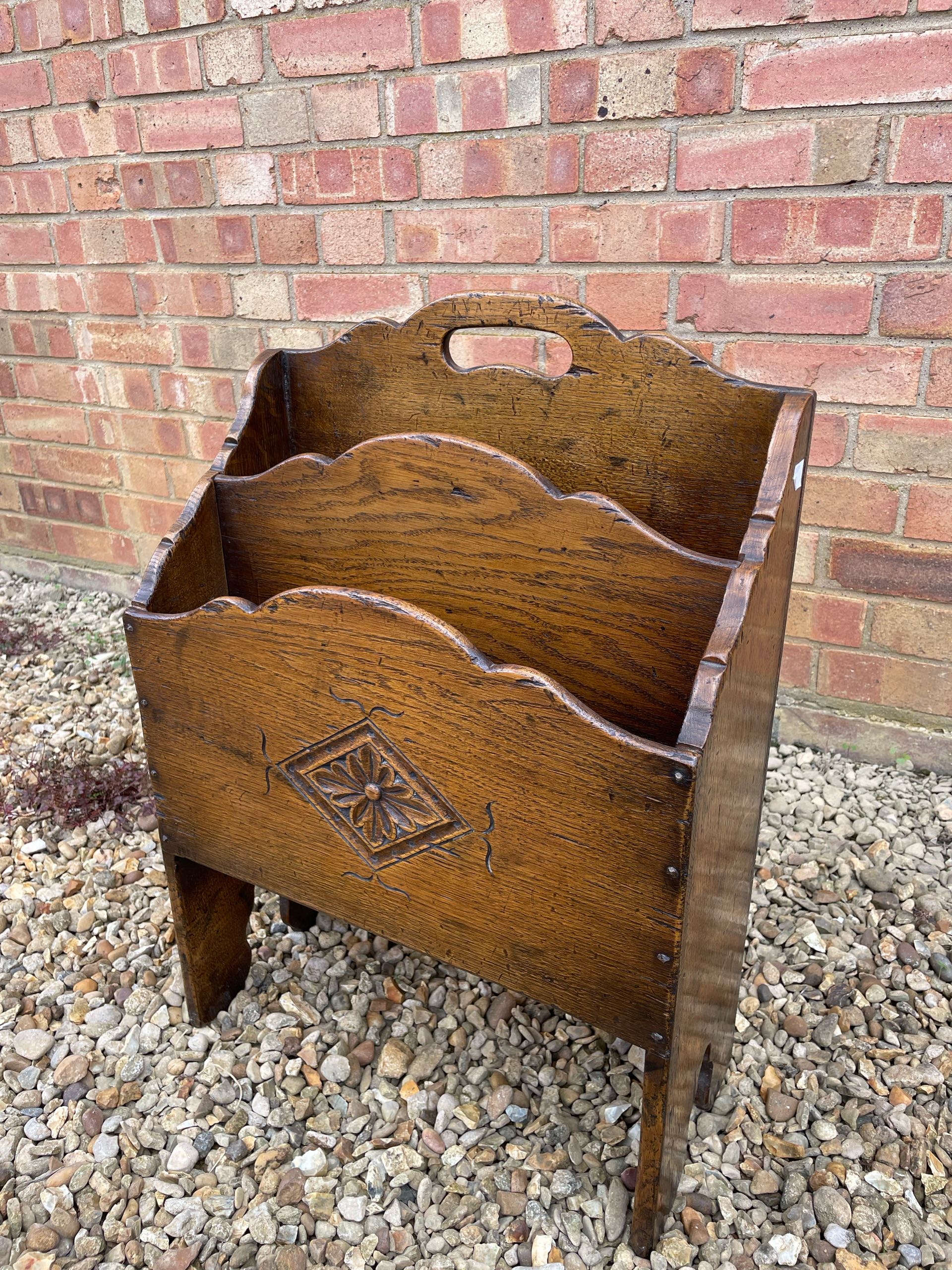 イギリス 1920年代 オーク マガジンラック ECUKOB0052